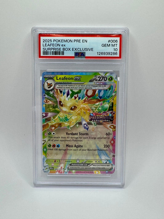 Leafeon EX Prismatic Evolutions Stamp 006/131 PSA 10