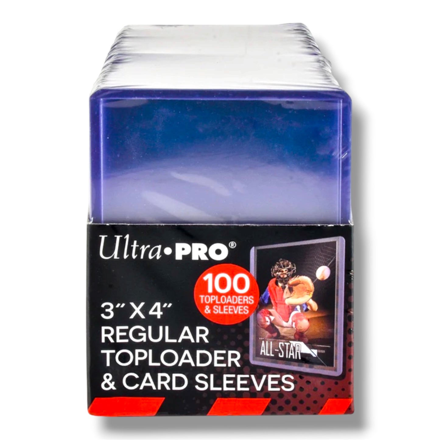 3" x 4" Clear Regular TOPLOADER Sleeves and Soft Sleeves Bundle (100ct) for Standard Size Cards